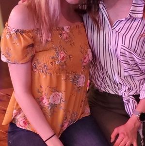 Floral off the shoulder